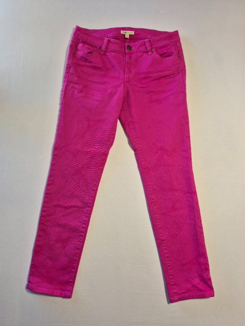 CABI Skinny Jeans Style #397 Women  Size 1 Hot Pink Magenta Cotton Stretch Pants